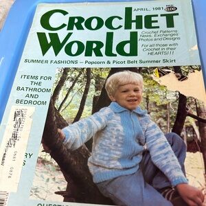 Vintage Crochet World Magazine April 1981